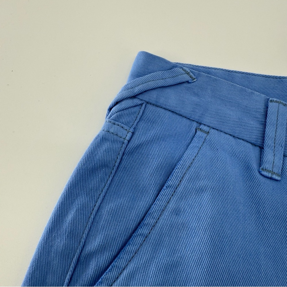 Serra Blue Jean Shorts with Frayed Edges - Picture 7 of 11